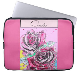 Housse Pour Ordinateur Portable Casquette couleur rose rouge Rose rose iPad Smart