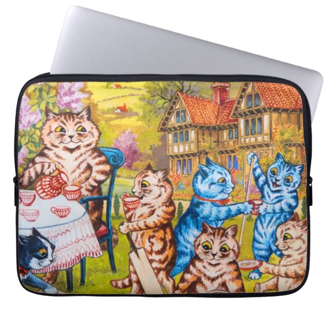 Housse Pour Ordinateur Portable Cat Garden Party (Devant)