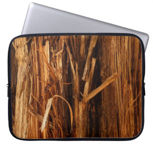 Housse Pour Ordinateur Portable Cèdre texturé en écorce de bois