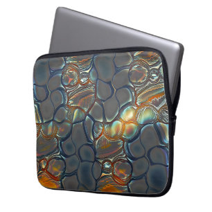Housse Pour Ordinateur Portable Cellules grises brûlées avec taché à or doux lumiè