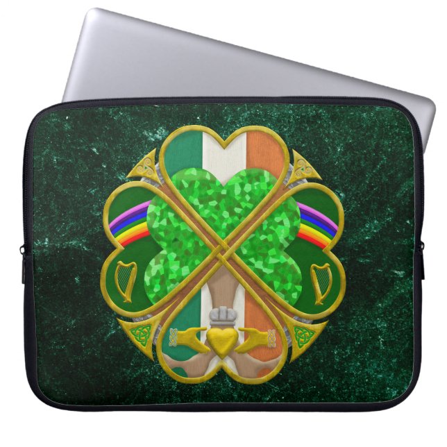 Housse Pour Ordinateur Portable Celtic Shamrock Heritage Symbol Irish Inspired (Devant)