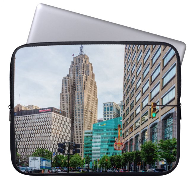 Housse Pour Ordinateur Portable Centre-ville de Detroit (Devant)