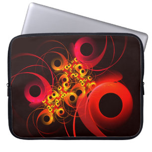 Housse Pour Ordinateur Portable Cercles colorés Motif d'art Abstrait moderne #08