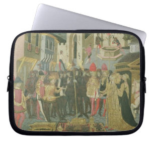 Housse Pour Ordinateur Portable Cérémonie de mariage peinte sur le panneau de