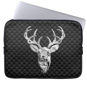 Housse Pour Ordinateur Portable Cerf d'argent sur l'impression en fibre de carbone