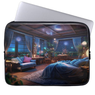 Housse Pour Ordinateur Portable Chambre de fantaisie la nuit