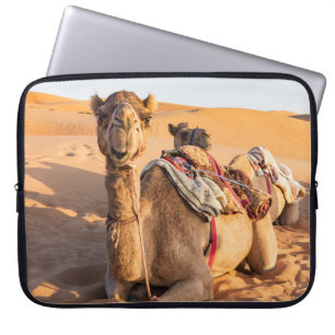 Housse Pour Ordinateur Portable Chameau dans le désert d'Oman
