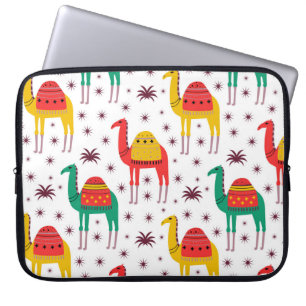 Housse Pour Ordinateur Portable Chameau plat, motif décorative.