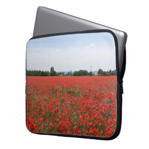Housse Pour Ordinateur Portable Champ de coquelicot à portée de main