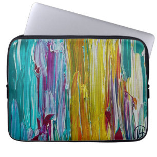 Housse Pour Ordinateur Portable Champ de fleurs peigné Art