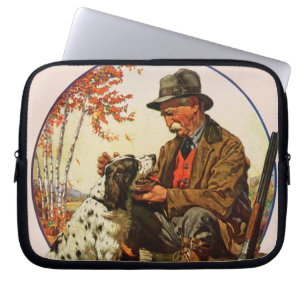 Housse Pour Ordinateur Portable Chasseur et épagneul