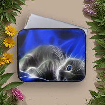 Chat Abstrait bleu mystique