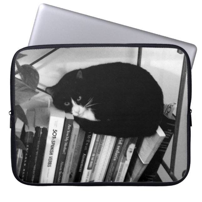 Housse Pour Ordinateur Portable Chat amateur de livres  (Devant)
