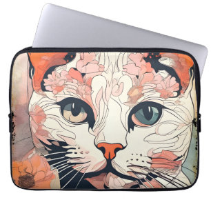 Housse Pour Ordinateur Portable Chat Artistique