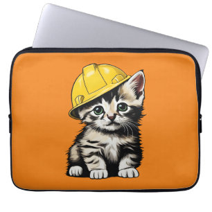 Housse Pour Ordinateur Portable Chat de construction