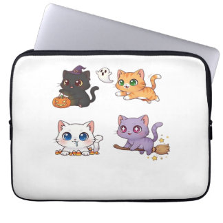 Housse Pour Ordinateur Portable Chat d'Halloween Félin inspiré effrayant et stylé