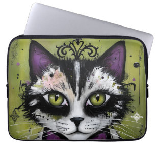 Housse Pour Ordinateur Portable Chat gothique