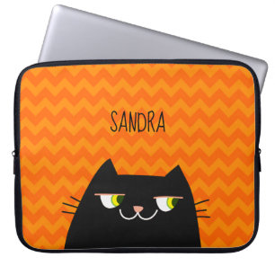 Housse Pour Ordinateur Portable Chat noir
