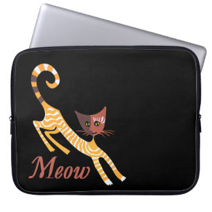 Housse Pour Ordinateur Portable Chat rouge drôle