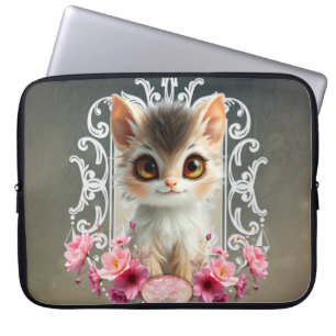 Housse Pour Ordinateur Portable Chaton envoûtant, moelleux
