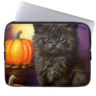 Housse Pour Ordinateur Portable Chaton vintage d'Halloween