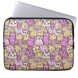 Housse Pour Ordinateur Portable Chats caricaturaux amusants