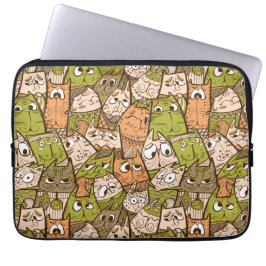 Housse Pour Ordinateur Portable Chats caricaturaux amusants