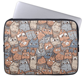 Housse Pour Ordinateur Portable Chats de dessin animé drôles