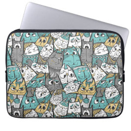 Housse Pour Ordinateur Portable Chats de dessin animé drôles
