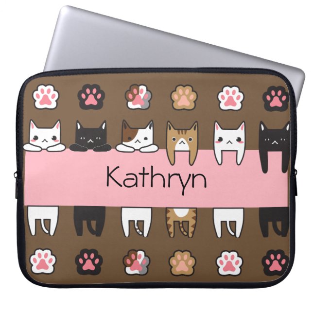 Housse Pour Ordinateur Portable Chats Kitty personnalisés (Devant)