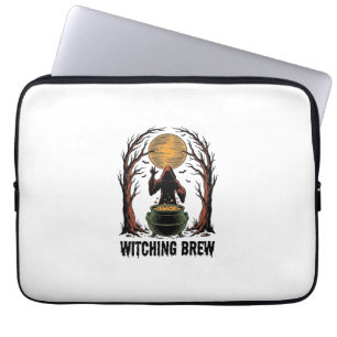 Housse Pour Ordinateur Portable Chaudière de sorcière Halloween Vintage Gravure T-