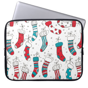 Housse Pour Ordinateur Portable Chaussettes de Noël