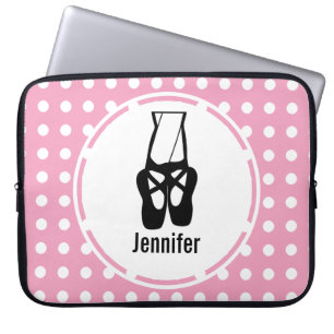 Housse Pour Ordinateur Portable Chaussons Bleu Noir En Pointe