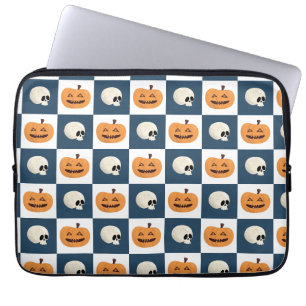 Housse Pour Ordinateur Portable Checks de Skulls et Pumkins