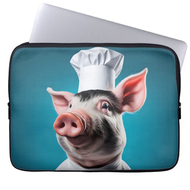 Housse Pour Ordinateur Portable Chef Pig (Devant)