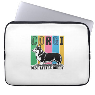 Housse Pour Ordinateur Portable Chemise Corgi Love Gravure Vintage Silhouette de C