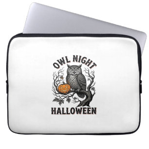 Housse Pour Ordinateur Portable Chemise de chouette d'Halloween Vintage Party d'oi