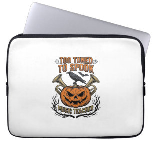 Housse Pour Ordinateur Portable Chemise de gravure de citrouille Halloween Prof de