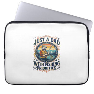 Housse Pour Ordinateur Portable Chemise de papa de pêche de jour de père Juste un