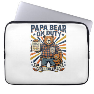 Housse Pour Ordinateur Portable Chemise de papa ours en service pour la fête des p