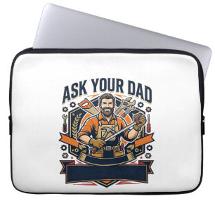 Housse Pour Ordinateur Portable Chemise de réparation de papa de la fête des pères