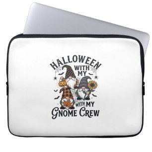 Housse Pour Ordinateur Portable Chemise d'équipage de gnome Halloween Gravure vint