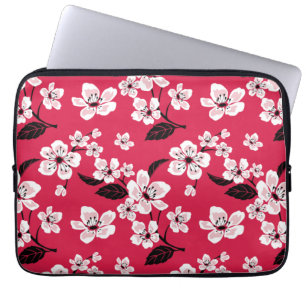 HOUSSE POUR ORDINATEUR PORTABLE CHERRY BLOSSOM - SAKURA (ROUGE)