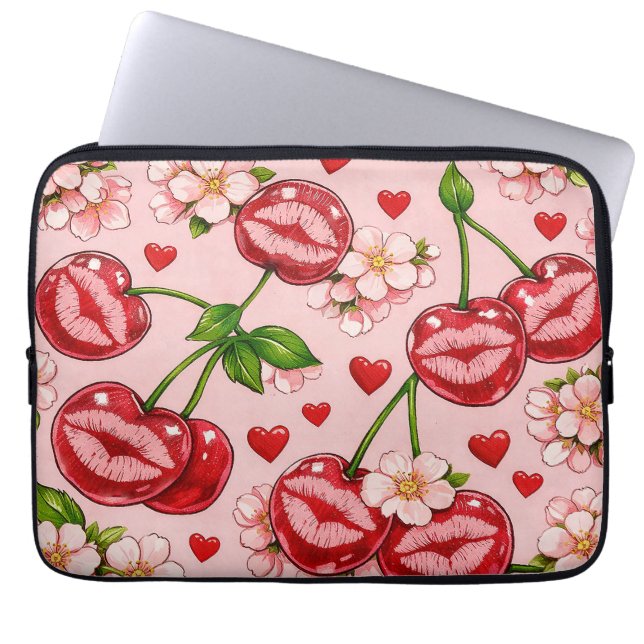 Housse Pour Ordinateur Portable Cherry Kiss Laptop Sleeve (Devant)