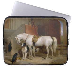 Housse Pour Ordinateur Portable Cheval chien Favoris peinture art Landseer Proprié