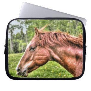 Housse Pour Ordinateur Portable Cheval de Dun Rouge Spiritué Courir Portrait