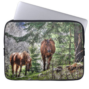 Housse Pour Ordinateur Portable Chevaux - American Western Theme