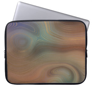 Housse Pour Ordinateur Portable Chic Earthy   Agate en pierre de cuivre naturel