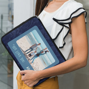 Housse Pour Ordinateur Portable Chic Photo Personnalisée Texte Mère Jour Cadeau