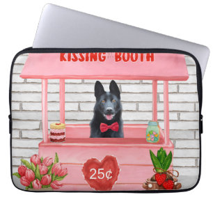 Housse Pour Ordinateur Portable Chien berger allemand Valentine's Day Kissing Boot
